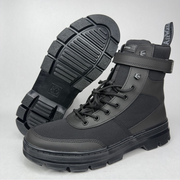 DR. MARTENS Combs Tech Poly Casual Boots Men's Size 12/ Women’s 11 Black Element - Picture 1 of 11